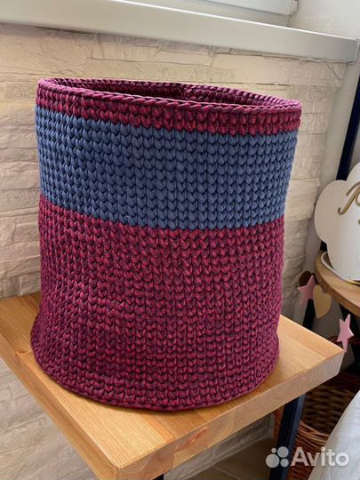 Корзина из трикотажной пряжи