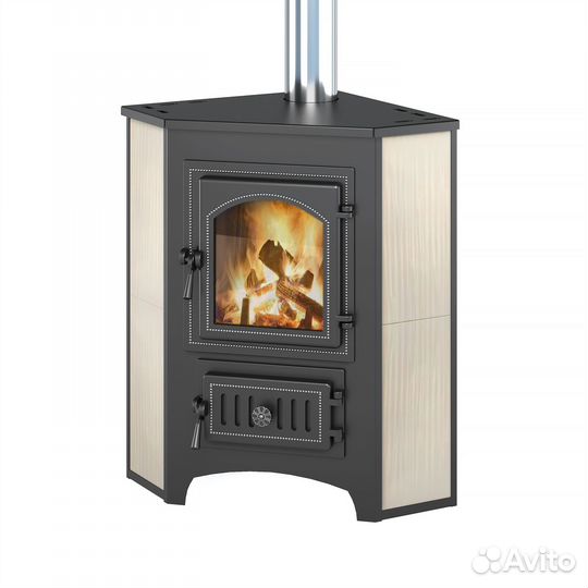 Печь-Камин везувий пк-01 (270) беж. 9 кВт (150 м3)
