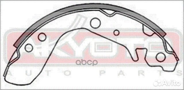 Колодки тормозные барабанные задние AKS5534 akyoto