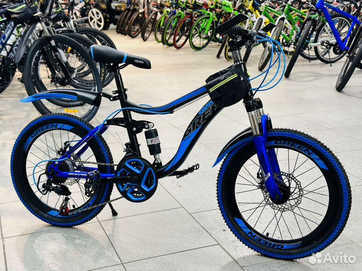 Велосипед Green Damper 20R 2023г (черно-синий)