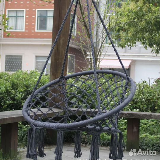 Качеля плетеная подвесная