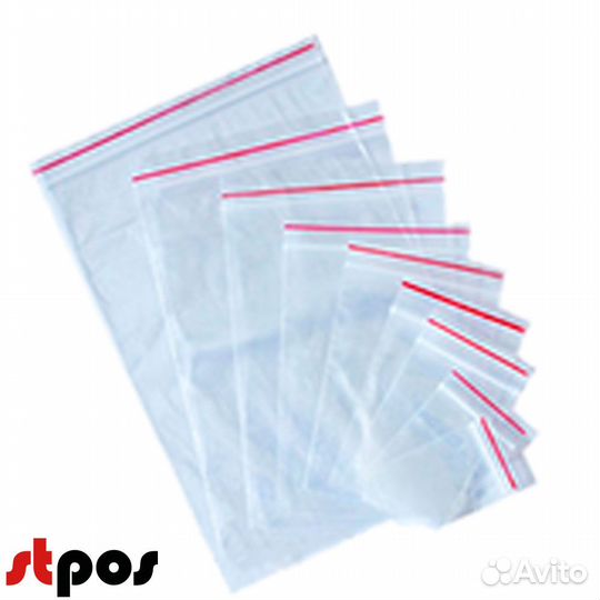 Пакеты zip lock 150х200 мм, 35 мкм, 100 шт./упак