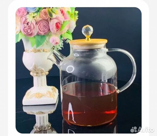 Стеклянный заварочный чайник