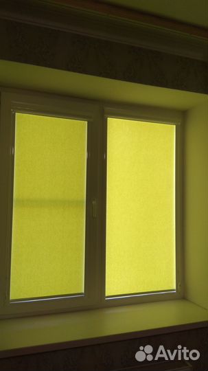 Жалюзи рулонные на окна ажур св. желтый