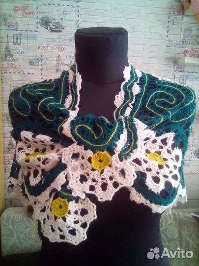 Вязаная шаль, платок, для церкви