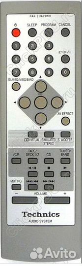 Пульт аналог Technics RAK-EHA29WH