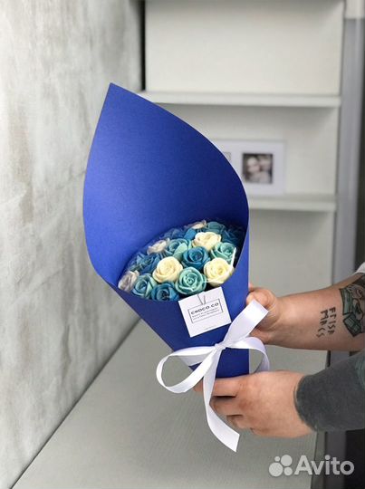 Букет из шоколадных роз, шоколадные розы