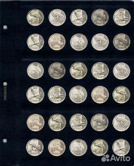 Универсальный лист для монет диаметром 25,5 мм (1