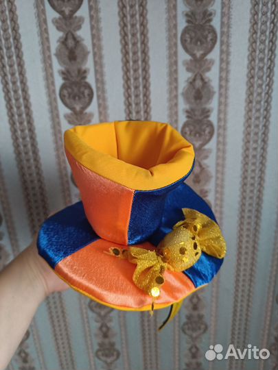 Шляпа шляпника ободок карнавальный конфетка