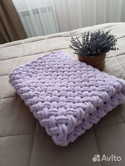 Плед детский вязаный ручная работа