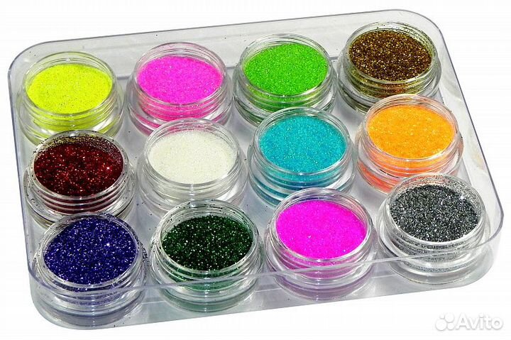 Блёстки для дизайна ногтей в ассортименте