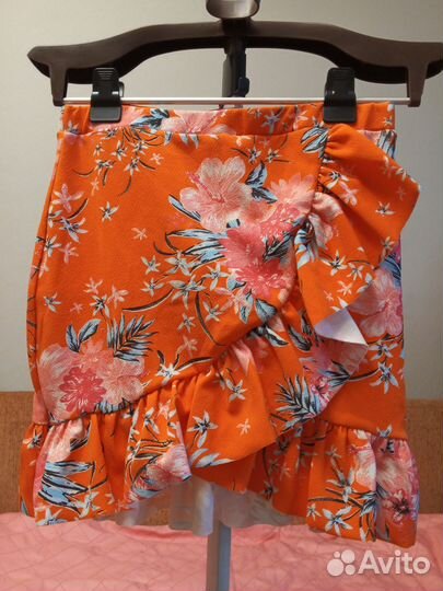 Юбка мини с воланами