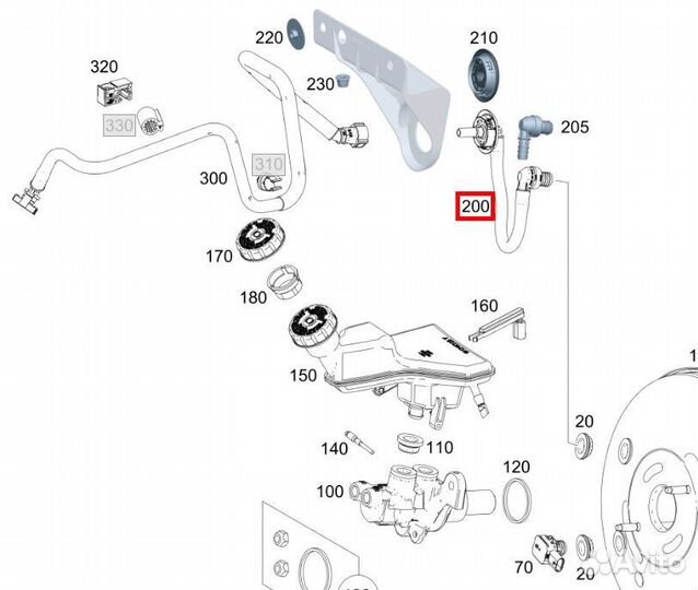 Шланг вакуумный тормозной Mercedes