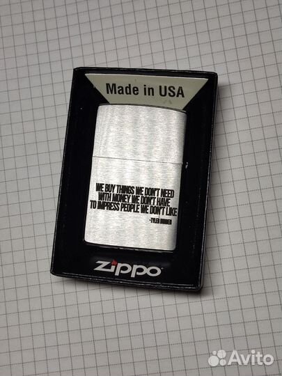 Зажигалка Zippo 200 Fight Club новая