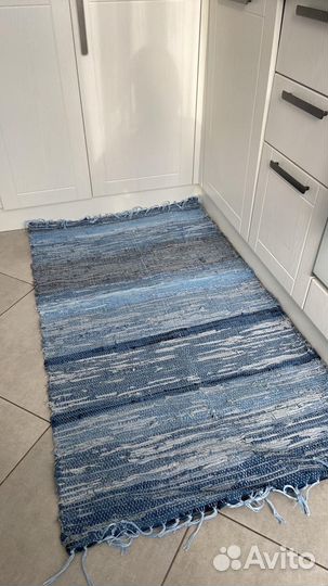 Домотканные домашние коврики из джинс, ткани