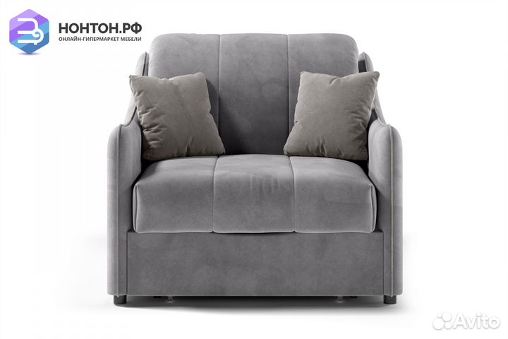 Кресло аккордеон Эско серое / серо-бежевое