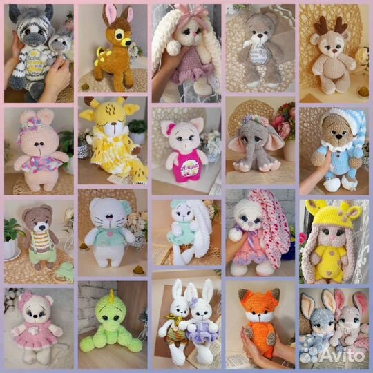 Вязаные игрушки ручной рабoты из эко материалов