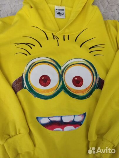 Толстовка миньоны, рост 130