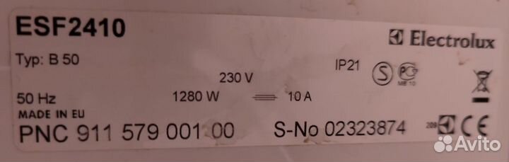 Запчасти посудомоечной машины Electrolux ESF2410