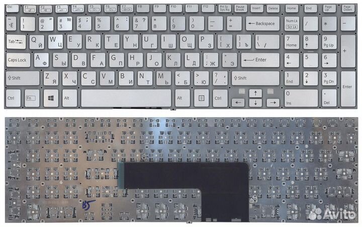 Клавиатура Sony FIT 15 серебристая с подсветкой