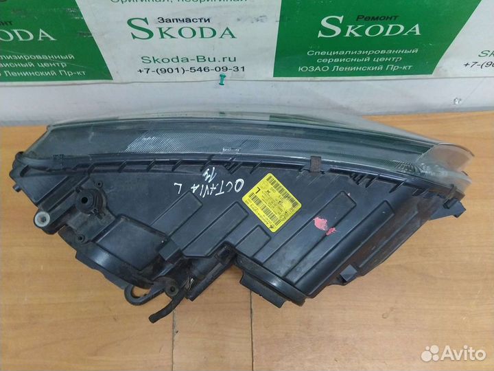 Фара передняя левая skoda octavia A7