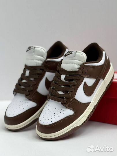 Кроссовки Nike dunk коричневые 8