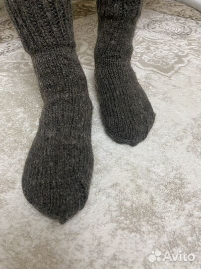 Носки шерстяные вязаные