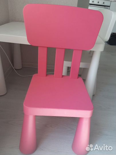 Стол и стул маммут IKEA