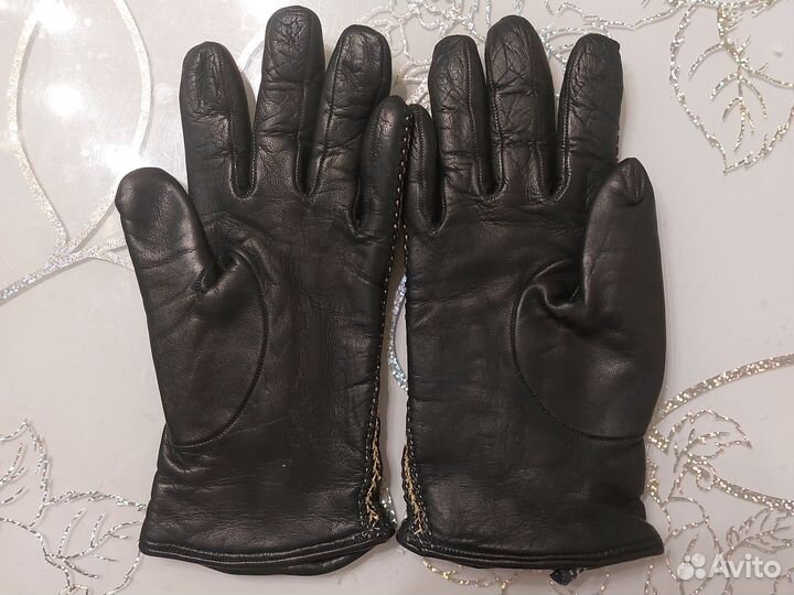 Перчатки женские кожанные