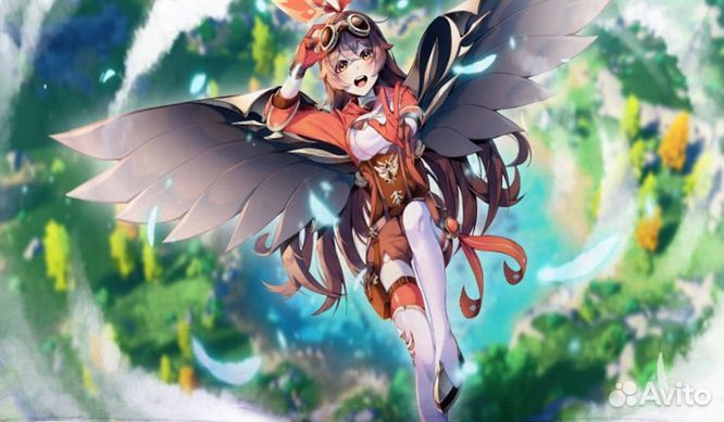 Полотенце пляжное микрофибра новое Genshin