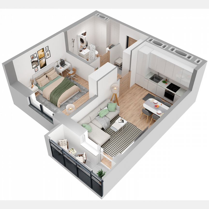 1-к. квартира, 44,1 м², 22/23 эт.