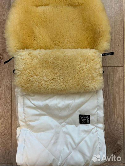 Меховой конверт в коляску овчина kaiser