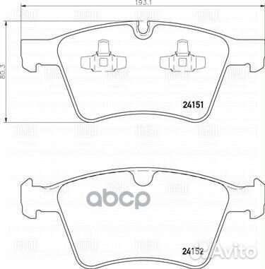 Колодки тормозные дисковые перед. (с датч.) п
