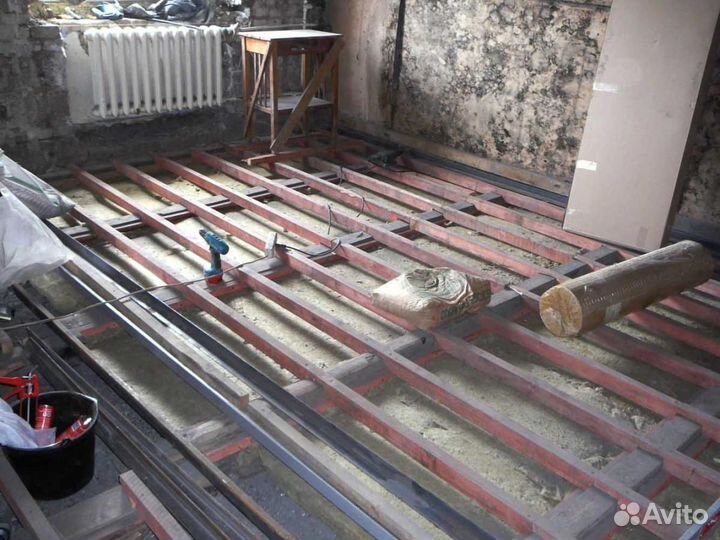 Замена, ремонт старых полов и заливка