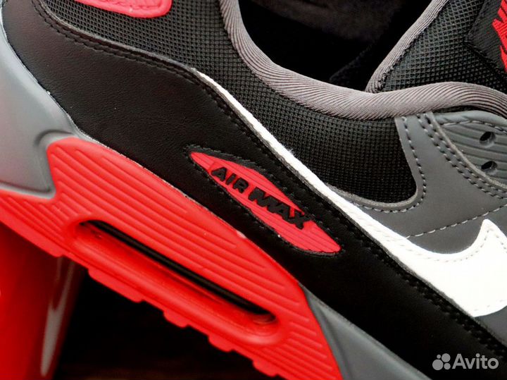 Кроссовки Nike Air Max 90 Anthracite Mystic Red