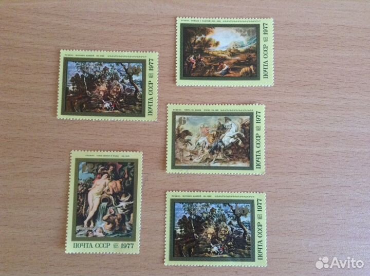 Марки (искусство,живопись,животные)