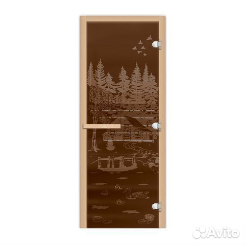 Двери для саун 1.9х0.7,полотно 1835х620, ручка маг