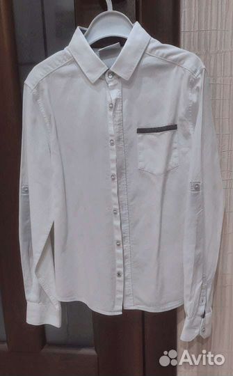 Рубашка белая на мальчика р-р 146