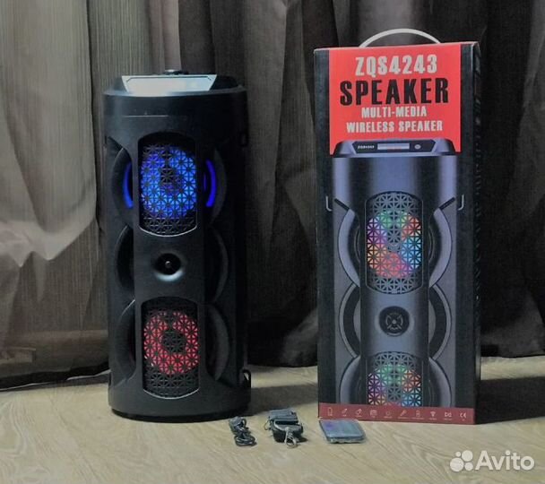 Блютуз колонка беспроводная с подсветкой