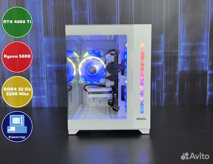 Игровая система AMD5600-RTX4060Ti-32DDR4-JSK29-A520