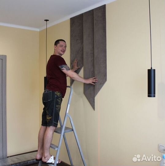 Мягкие стеновые панели в спальне