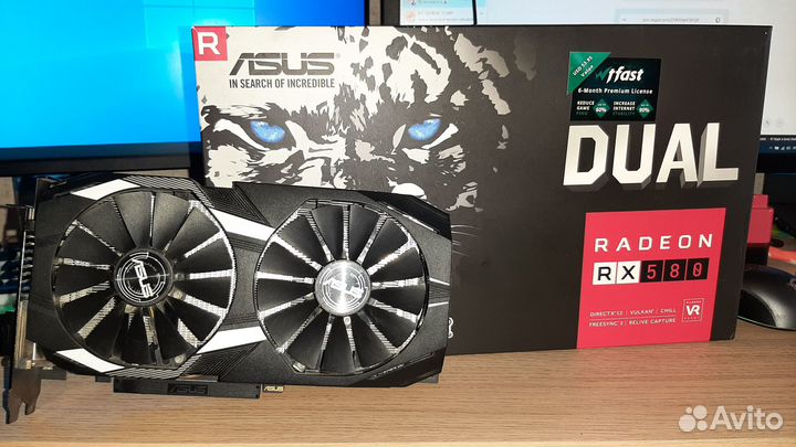 Видеокарта Asus Radeon RX580 Dual 4gb