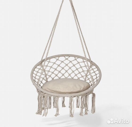 Новая качель подвесная с подушкой садовая