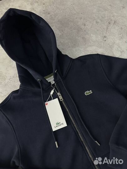 Зип худи Lacoste синее мужское
