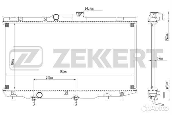 Радиатор охлажд Corolla 92