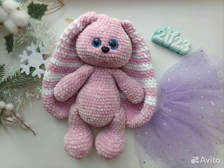 Вязанный заяц ручной работы