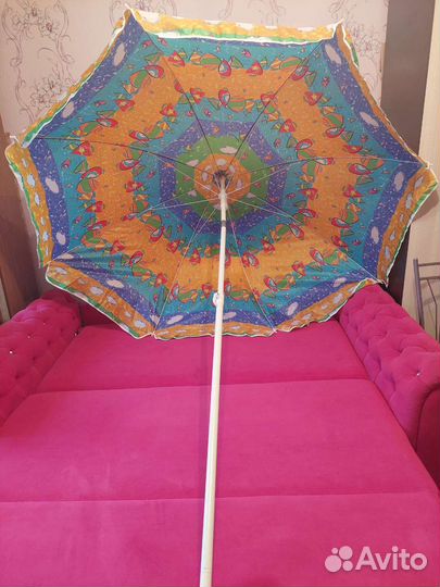 Зонт пляжный, диаметр 180 см, высота 2 метра