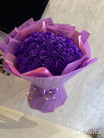 Букет из мыльных роз