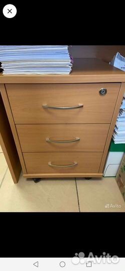 Стол офисный + тумбочка