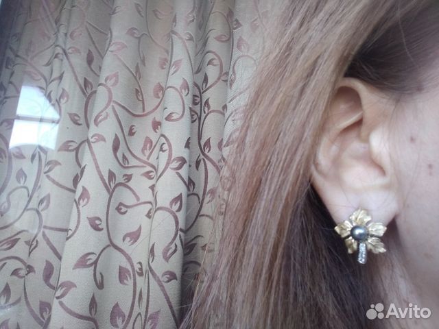 Серебряные серьги и кольцо